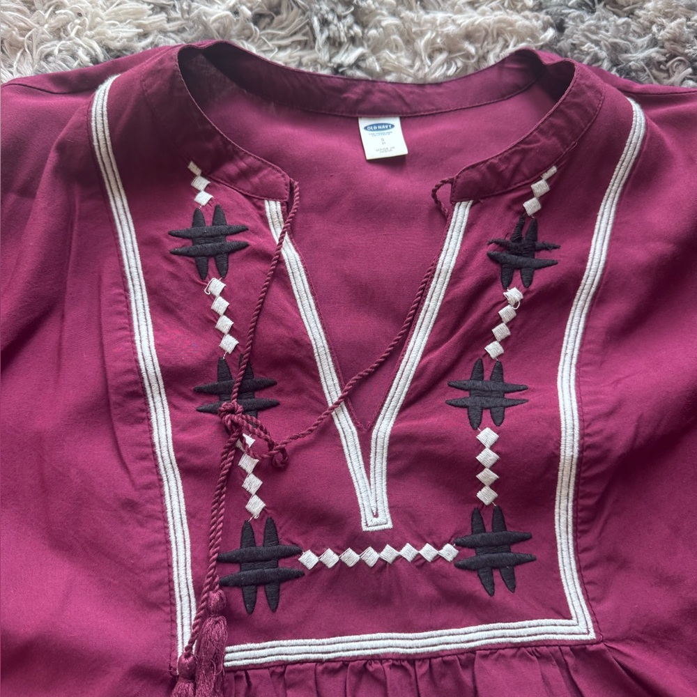 Old Navy Maroon Tunic Top